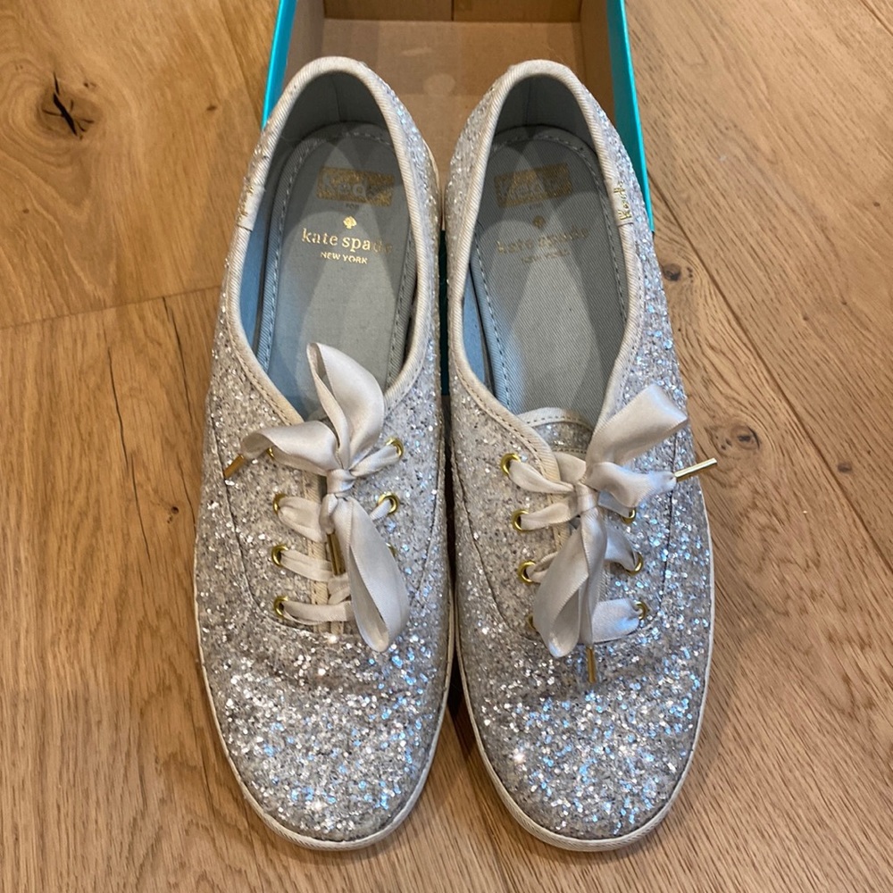Kate Spade Keds silver glitter